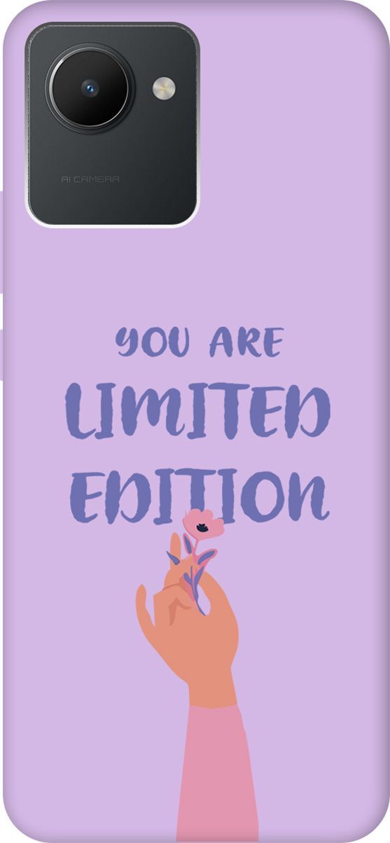 

Чехол на realme C30 Silky Touch Premium с принтом "Limited Edition" сиреневый, Фиолетовый, 1568900