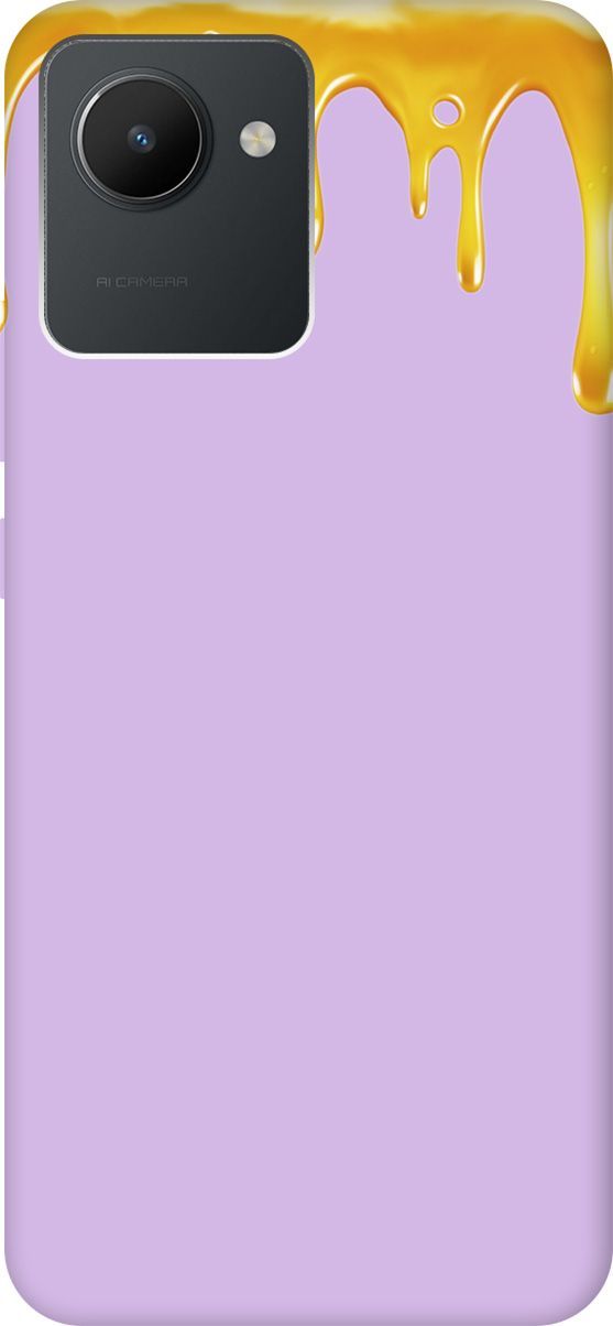 

Чехол на Realme C30 "Honey" сиреневый, Фиолетовый;оранжевый, 1568900