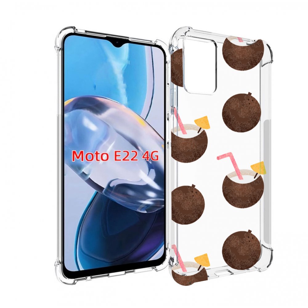 

Чехол MyPads кокосики для Motorola Moto E22 4G / E22i 4G, Прозрачный, Tocco