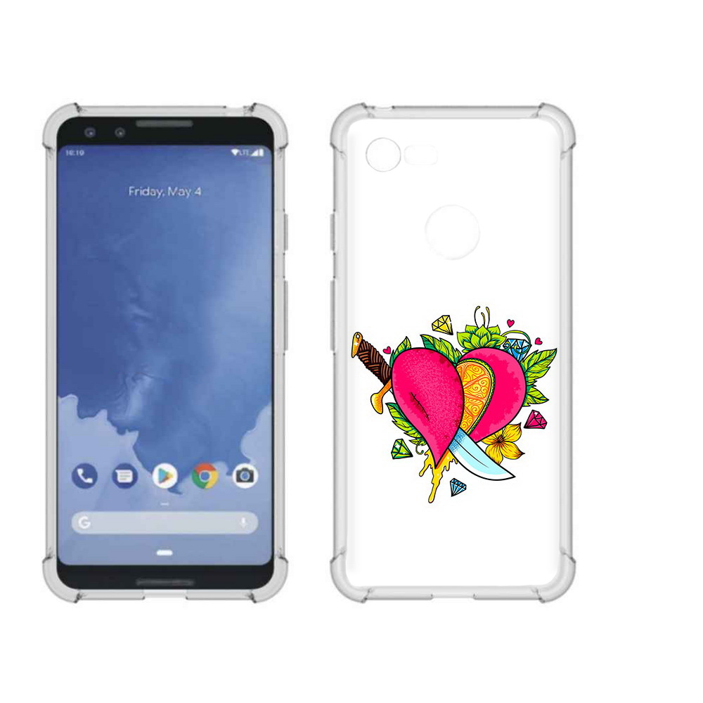 

Чехол MyPads Tocco для Google Pixel 3 Фруктовое сердце, Прозрачный, Tocco