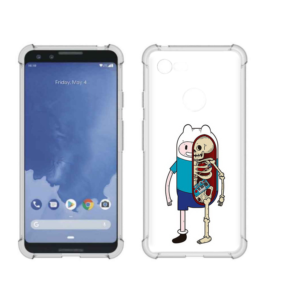 

Чехол MyPads Tocco для Google Pixel 3 Финн скелет, Прозрачный, Tocco