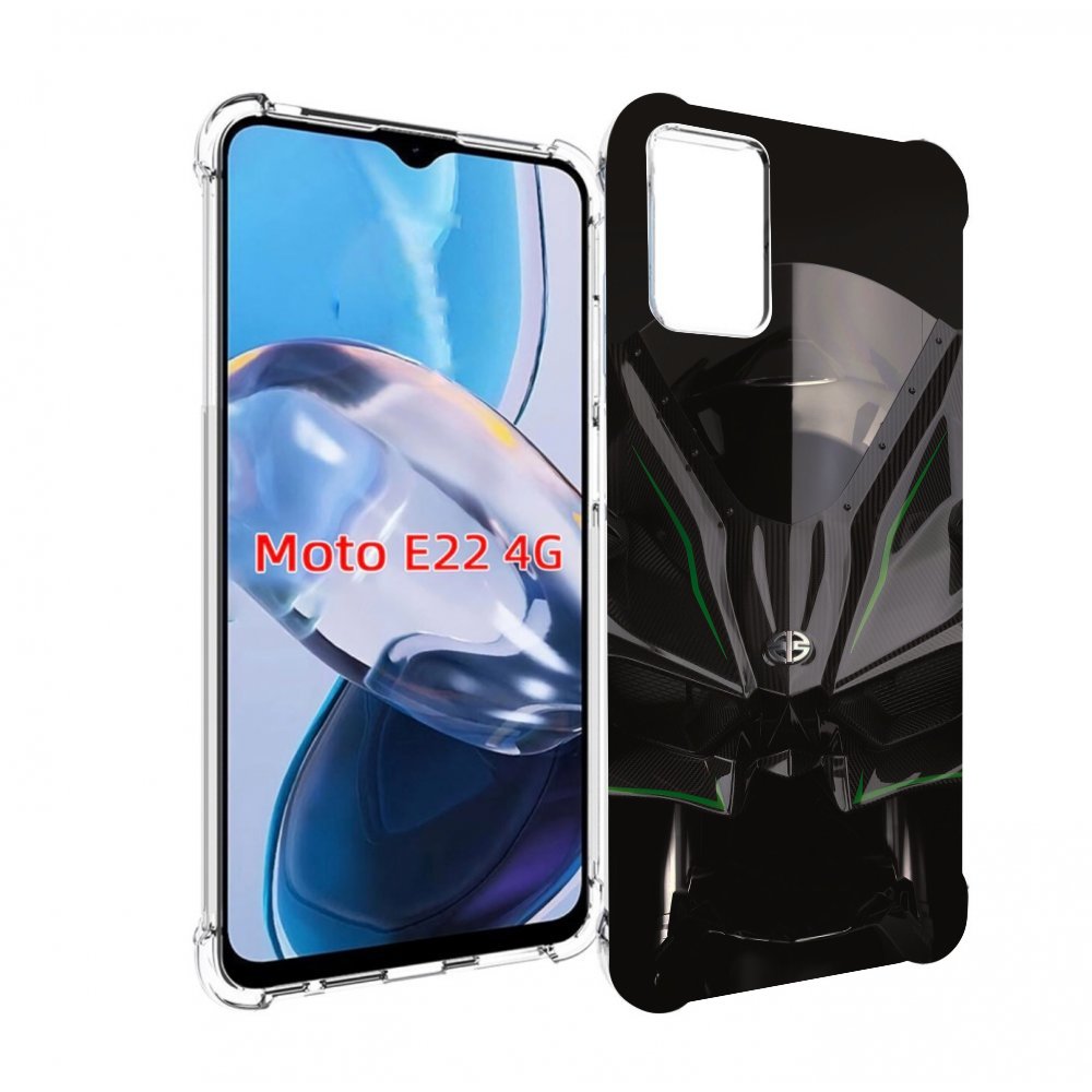 

Чехол MyPads кавасаки мото для Motorola Moto E22 4G / E22i 4G, Прозрачный, Tocco