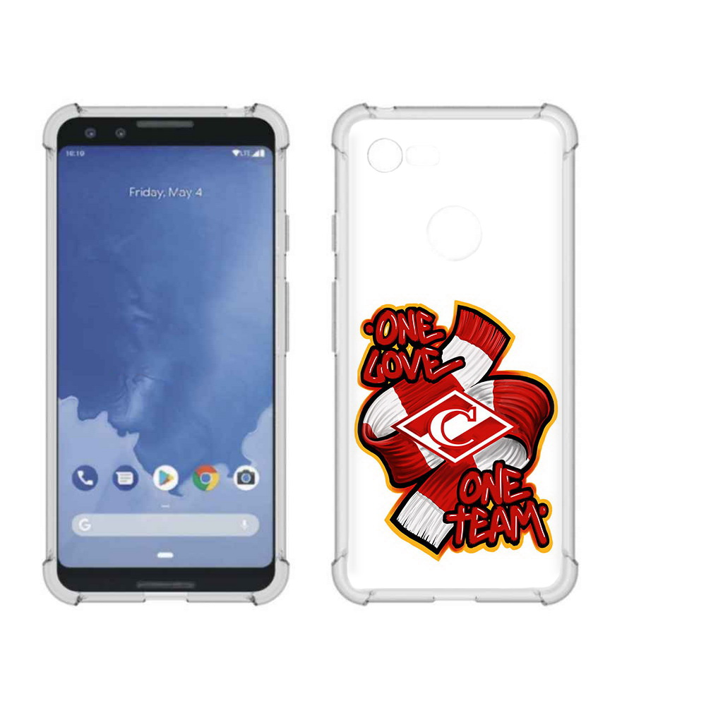 

Чехол MyPads Tocco для Google Pixel 3 ФК спарак 1 любовь, Прозрачный, Tocco