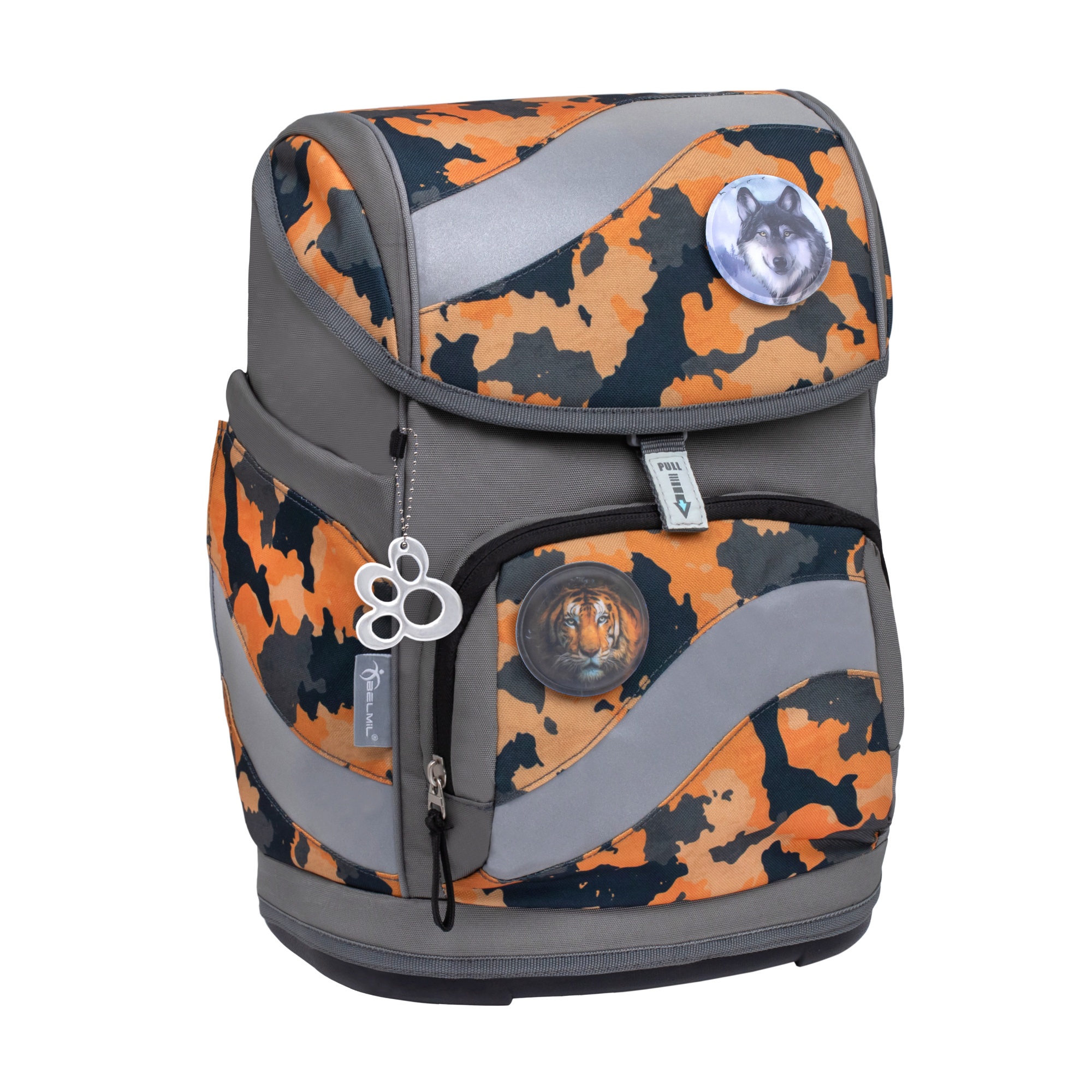 

Школьный ранец Belmil Smarty CAMOUFLAGE, серия 405-51-17, коричневый, Серый, CAMOUFLAGE