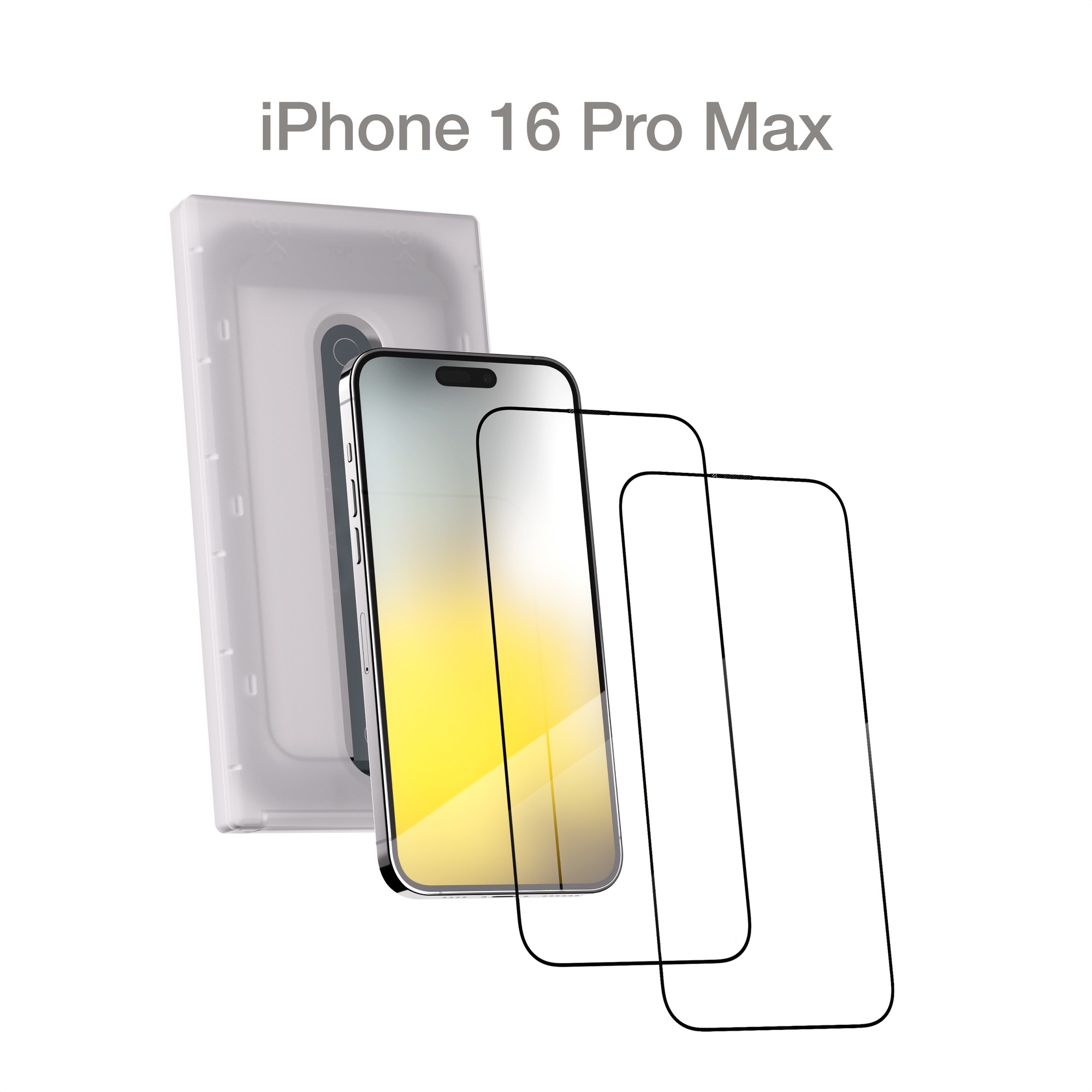 

Защитное стекло с аппликатором Commo (2 шт в комплекте) для Apple iPhone 16 Pro Max, для Apple iPhone 16 Pro Max