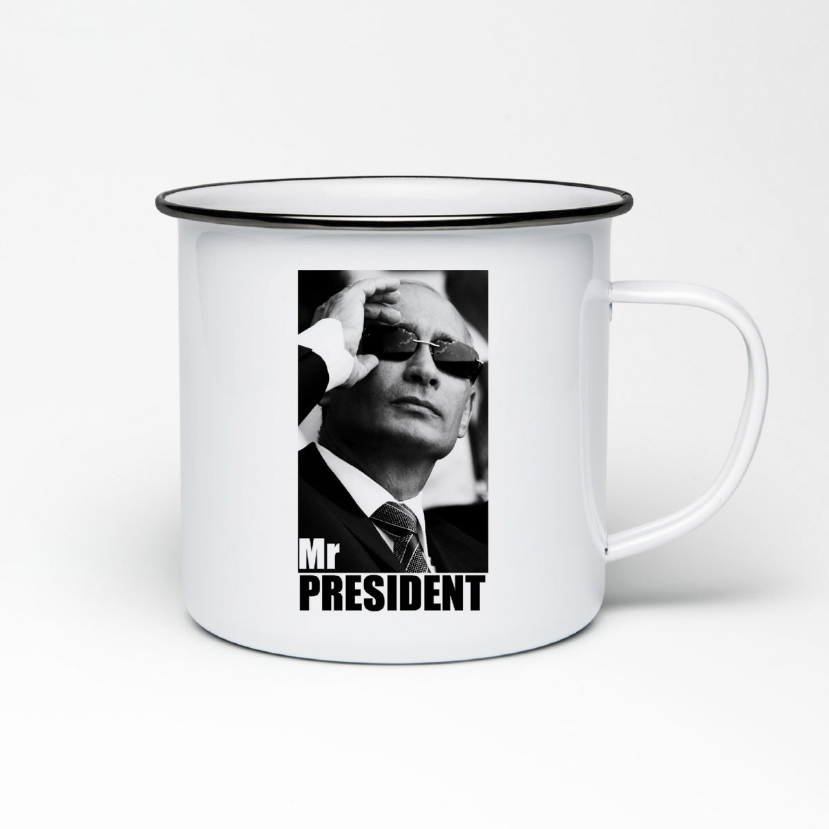 

Кружка металлическая CoolPodarok Mr President мистер призидент Путин