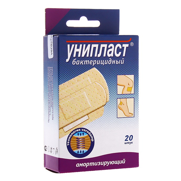 

Пластырь Унипласт бактерицидный амортизирующий №20