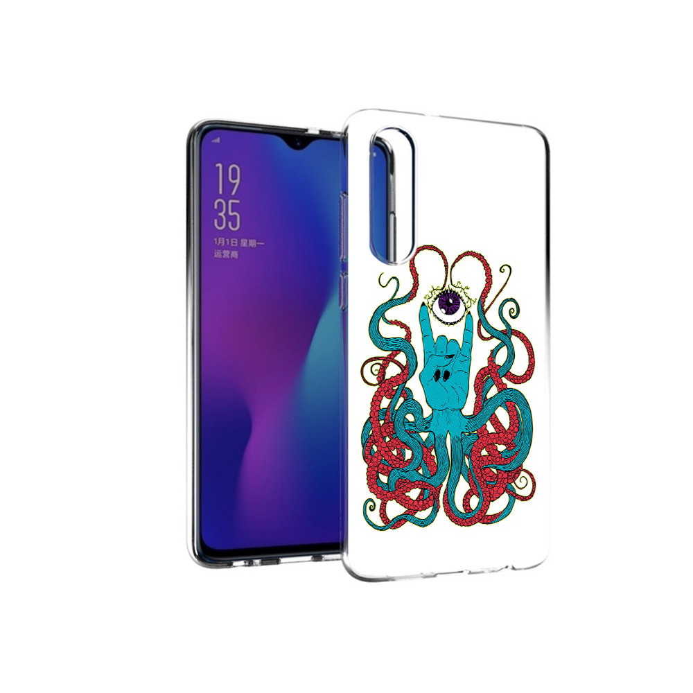 

Чехол MyPads Tocco для Huawei P30 осьминог-рука абстракция, Прозрачный, Tocco