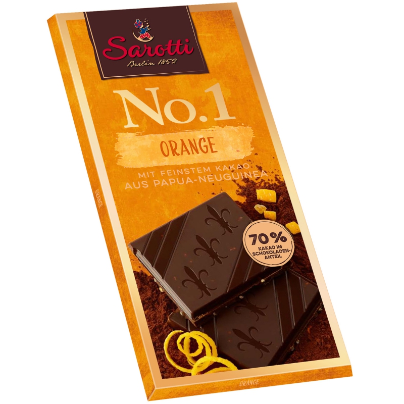 Шоколад Sarotti No.1 Orange горький с цедрой апельсина 100 г