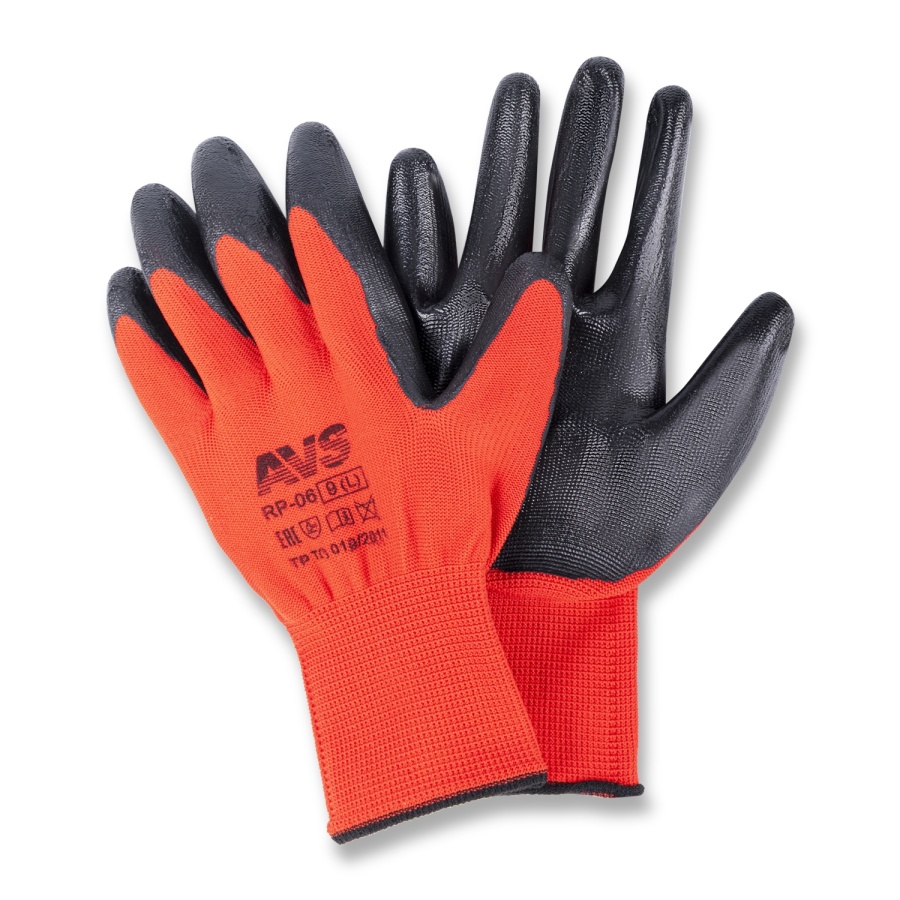 Перчатки защитные нейлоновые с нитриловым покрытием RP-06 A85387S полуобливные перчатки с нитриловым покрытием манжета nitras premium р 10 3410p