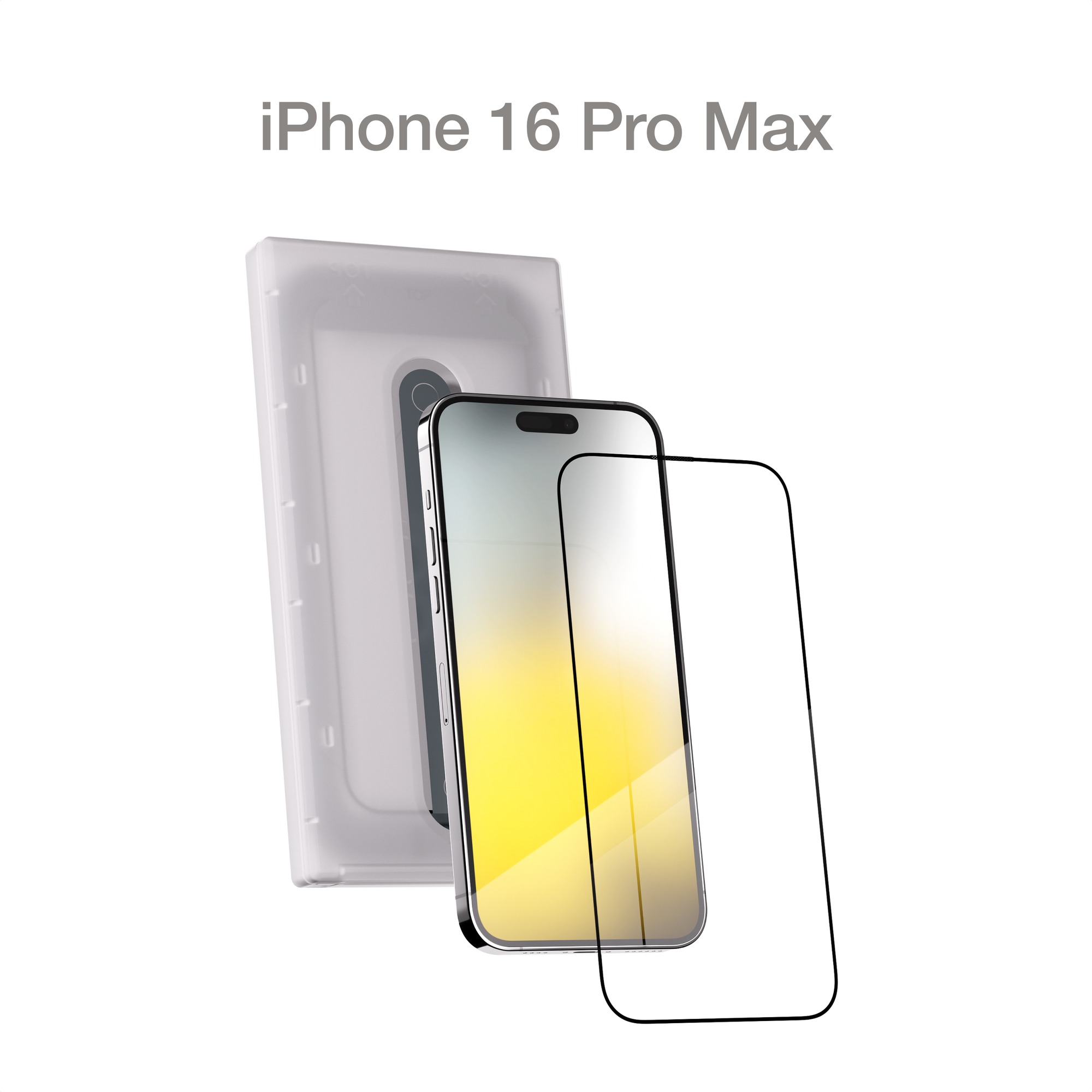 Защитное стекло с аппликатором COMMO для Apple iPhone 16 Pro Max, прозрачное