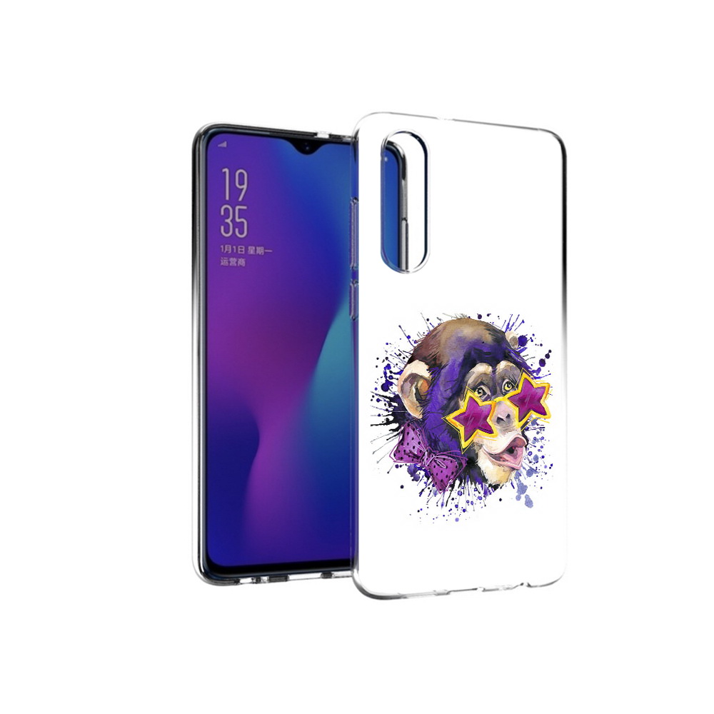 

Чехол MyPads Tocco для Huawei P30 обезьяна в очках, Прозрачный, Tocco