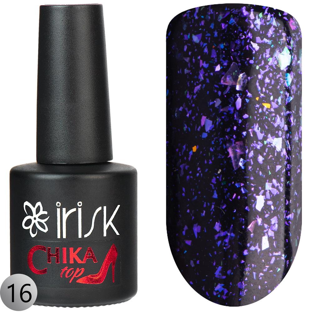 

Топ с шиммером без липкого слоя Irisk Chika Top, 10мл (16 Жидкие кристаллы) М529-20, Chika Top