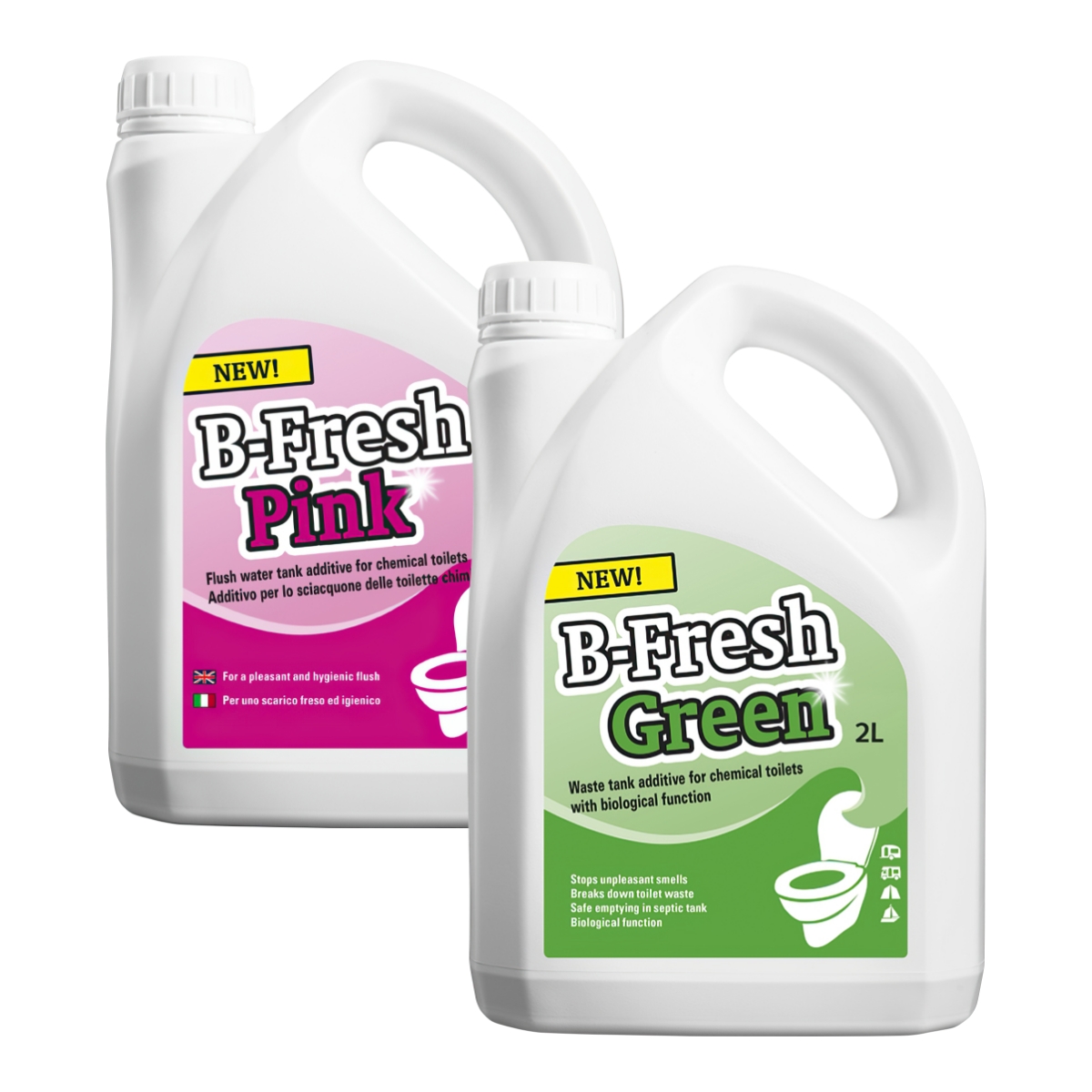 

Комбо-комплект жидкостей "B-FRESH GREEN" (2л) + "B-FRESH PINK" (2л)