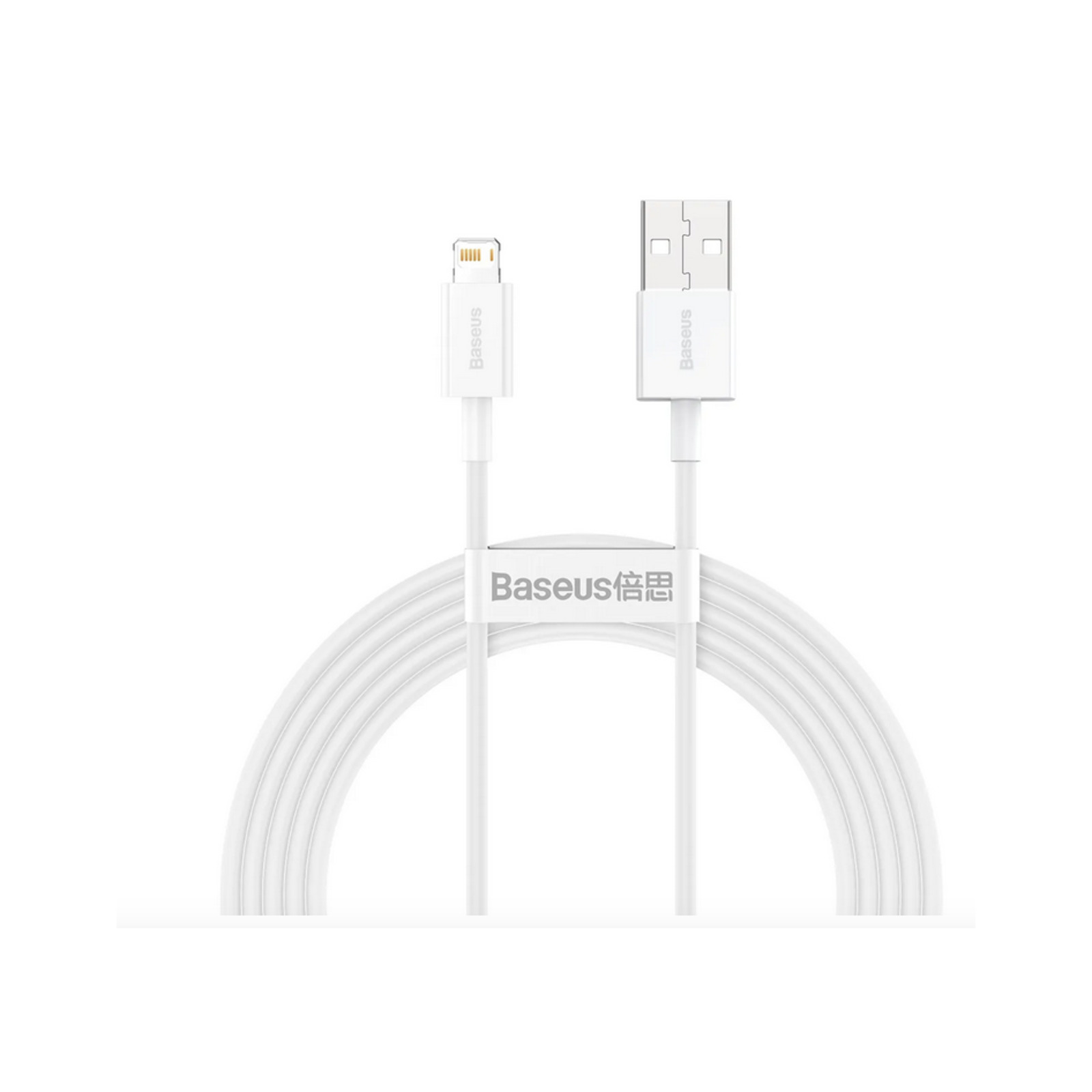 Кабель Baseus CALYS-C02  USB to iP 2.4A 2m White