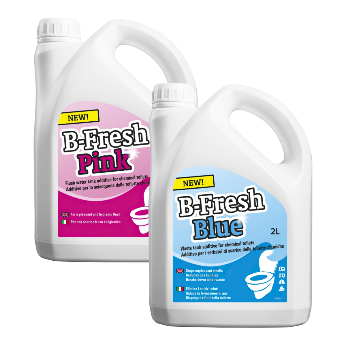 

Комбо-комплект жидкостей "B-FRESH BLUE" (2л) + "B-FRESH PINK" (2л)