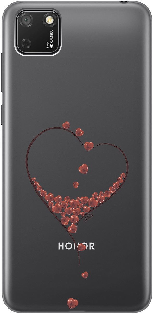 

Чехол на Honor 9S/Huawei Y5P "Little hearts" прозрачный, Прозрачный;черный, 130