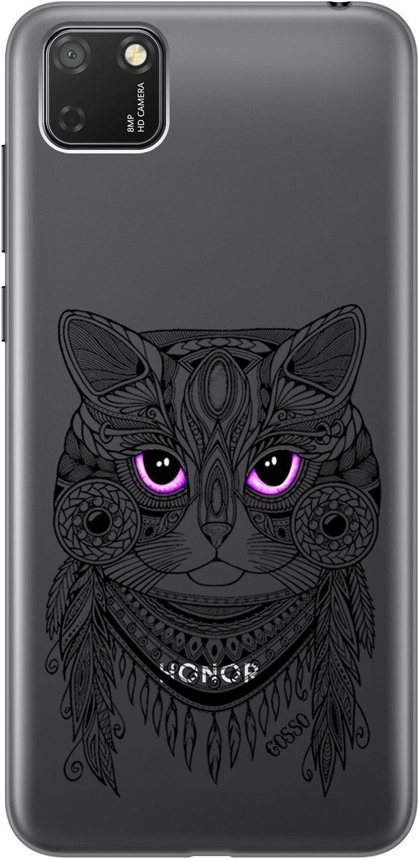 

Чехол на Honor 9S/Huawei Y5P с принтом "Grand Cat" прозрачный, Прозрачный;фиолетовый, 130