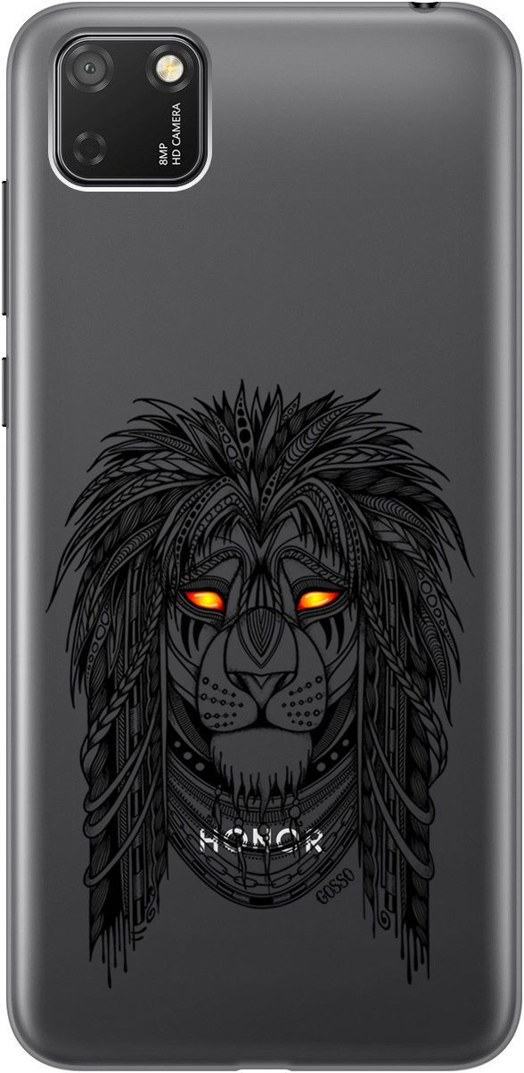 

Чехол на Honor 9S/Huawei Y5P с принтом "Grand Leo" прозрачный, Прозрачный;красный, 130