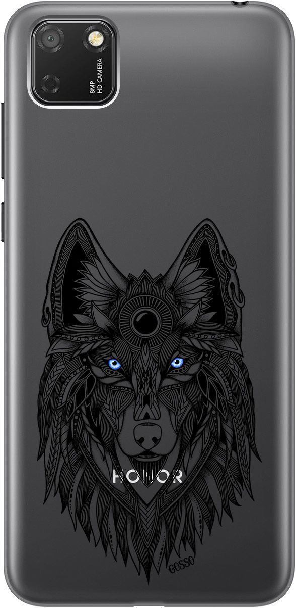 

Чехол на Honor 9S/Huawei Y5P с принтом "Grand Wolf" прозрачный, Прозрачный;голубой, 130
