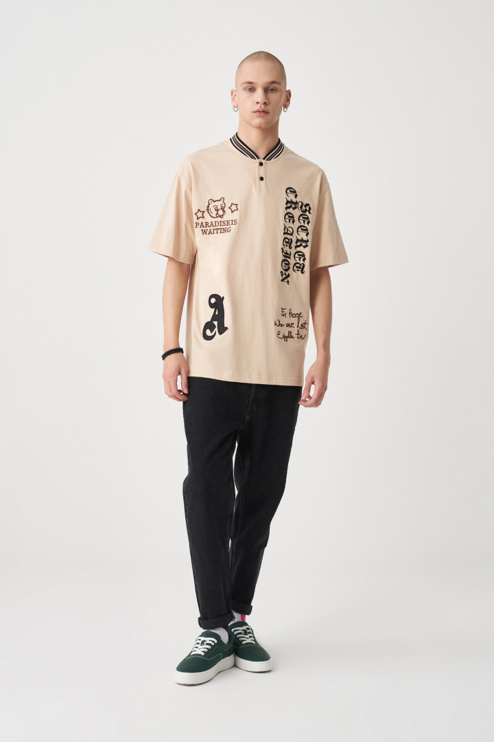 

Футболка мужская king brich T-SHIRT1036 бежевая S (доставка из-за рубежа), T-SHIRT1036