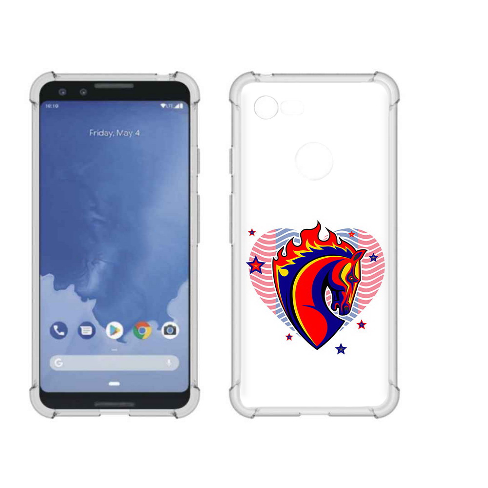 

Чехол MyPads Tocco для Google Pixel 3 ФК ЦСЛ Лошадь, Прозрачный, Tocco