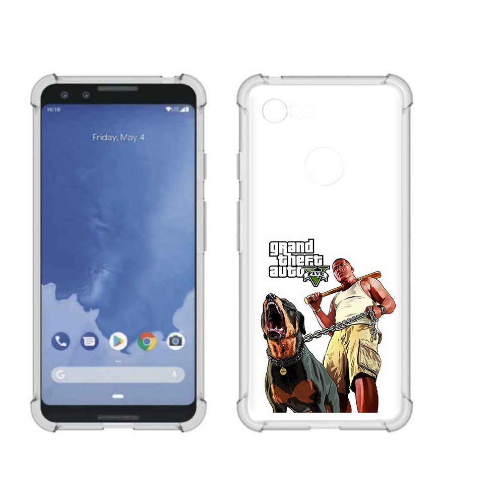 

Чехол MyPads Tocco для Google Pixel 3 GTA грозная собака, Прозрачный, Tocco