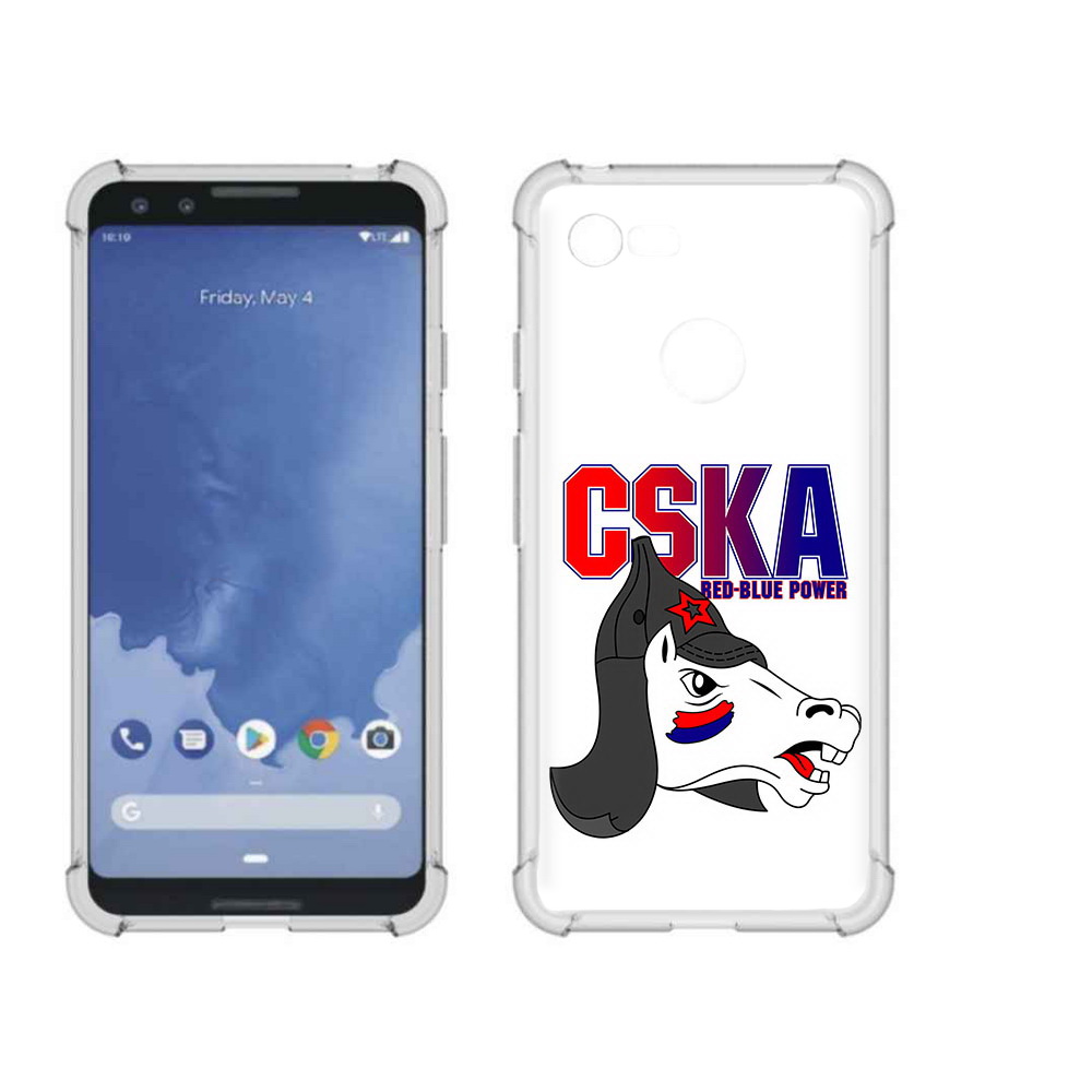 

Чехол MyPads Tocco для Google Pixel 3 ФК ЦСК лошадка россия, Прозрачный, Tocco