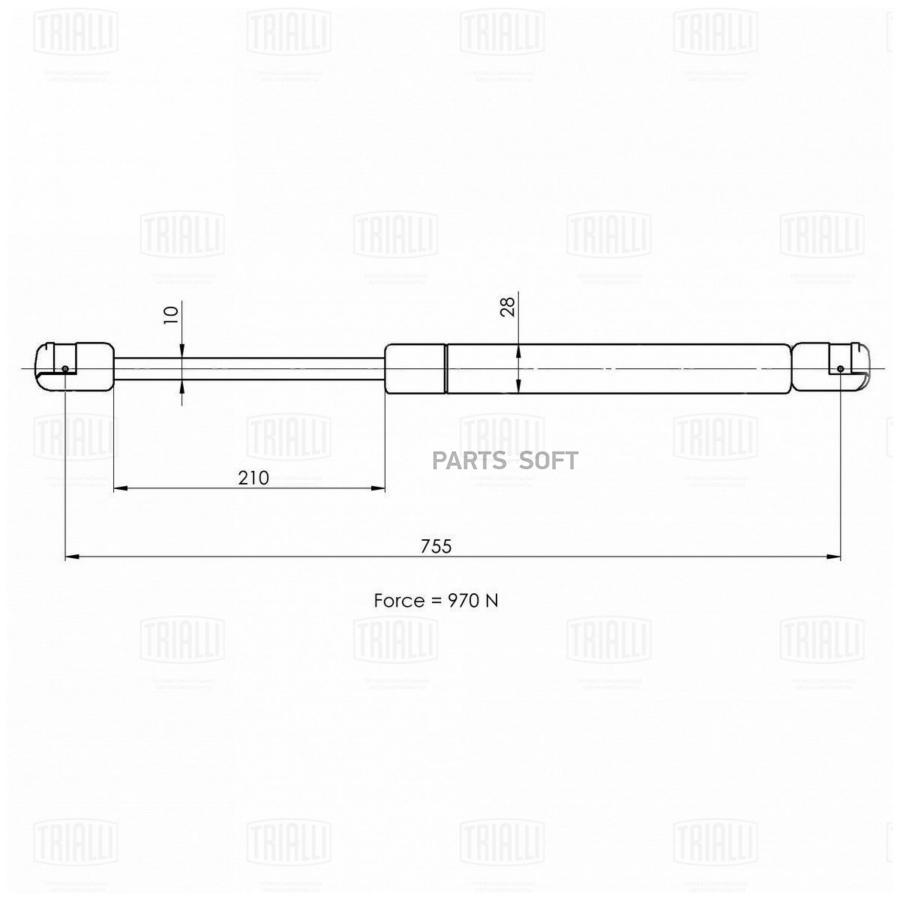 

TRIALLI Упор газовый GS1846