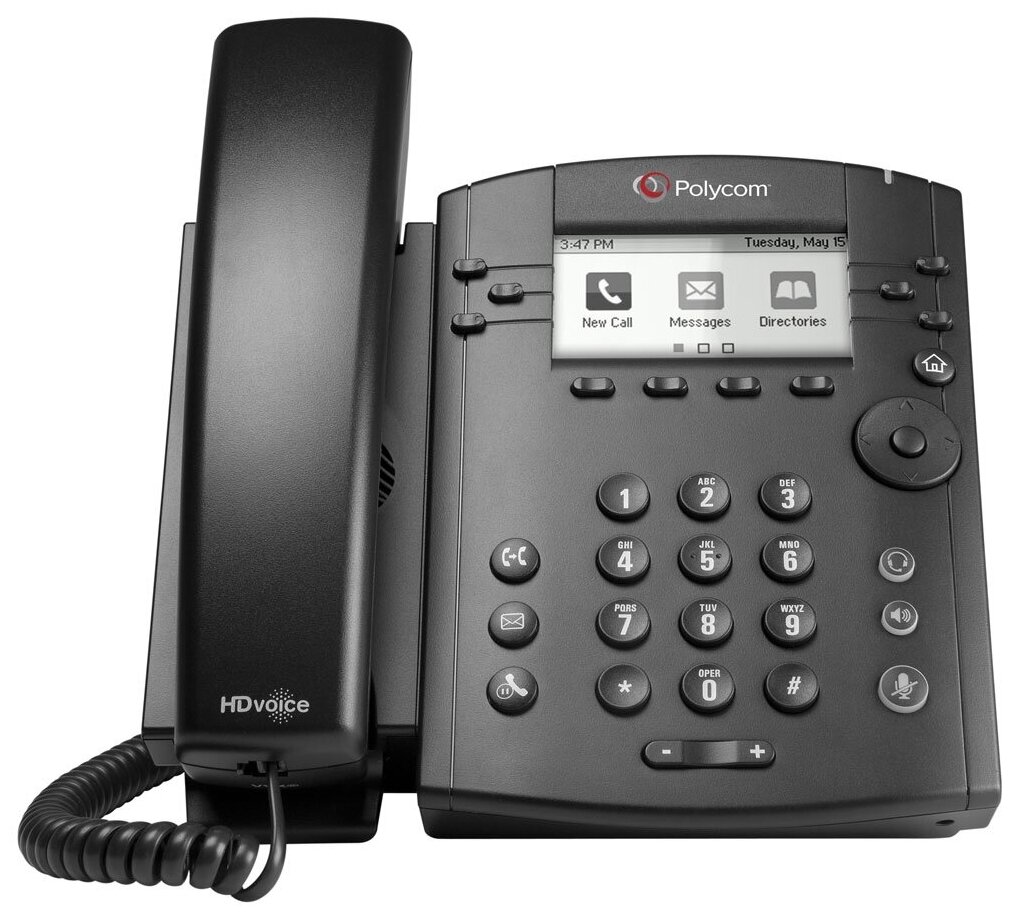 фото Ip-телефон polycom vvx 301 black (2200-48300-114)