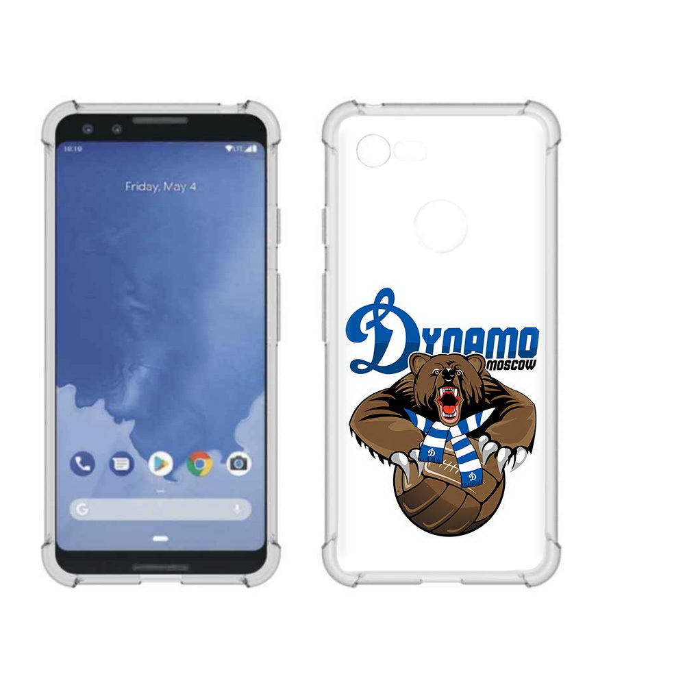 

Чехол MyPads Tocco для Google Pixel 3 ФК Динамо медведь, Прозрачный, Tocco