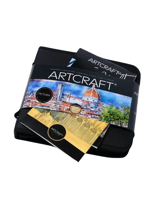 фото Набор цветных карандашей pictoria artcraft профессиональный, в кейсе, 85 шт.