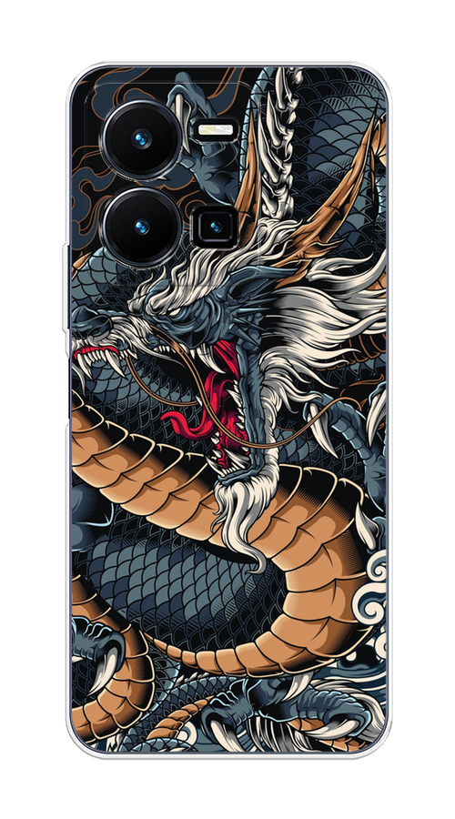 

Чехол на Vivo Y35 4G "Japanese Dragon", Коричневый;черный;синий, 267250-1