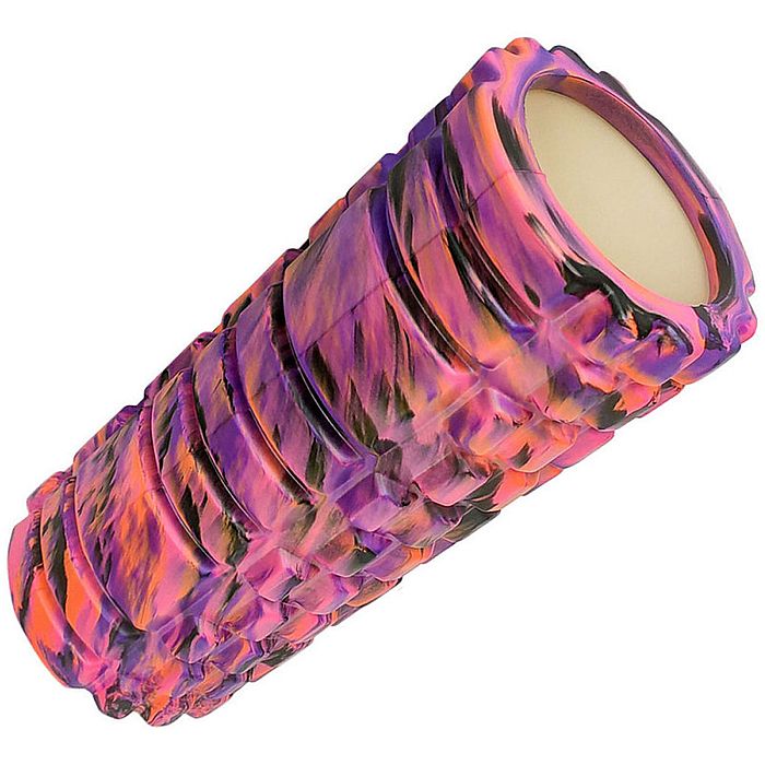 Ролик для йоги SPORTEX массажный 33х14 см  ЭВА АБС фиолетовый