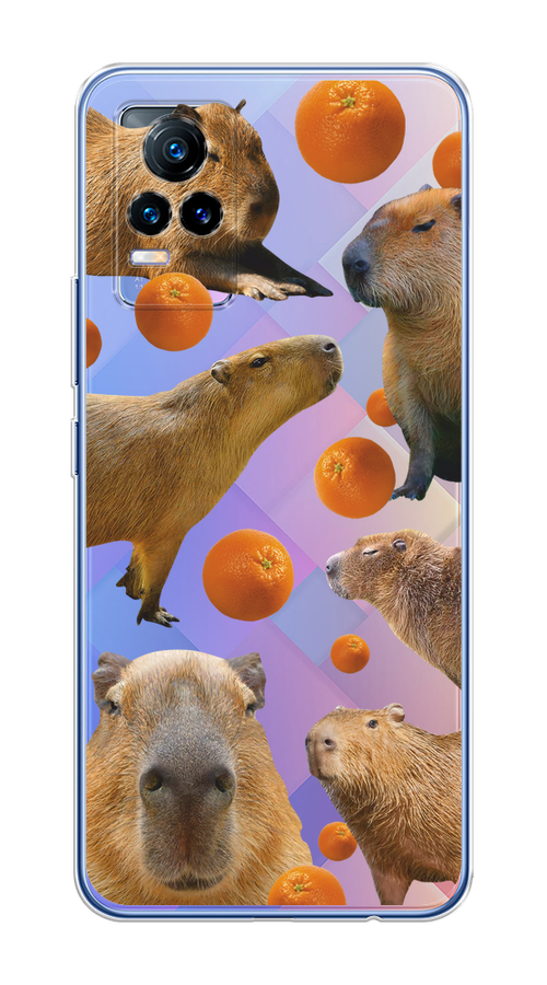 

Чехол на Vivo V21e 4G "Капибара и апельсины", Бежевый;оранжевый, 264550-1