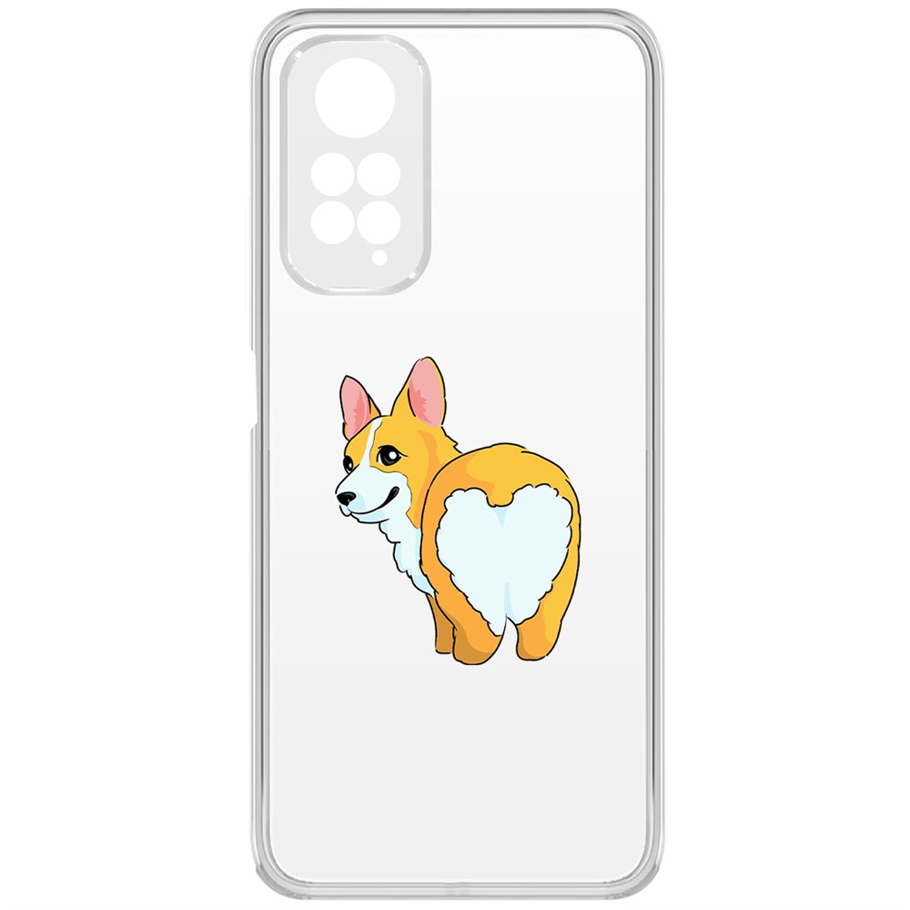 

Чехол-накладка Рисованный корги вид 2 для Xiaomi Redmi Note 11, Прозрачный