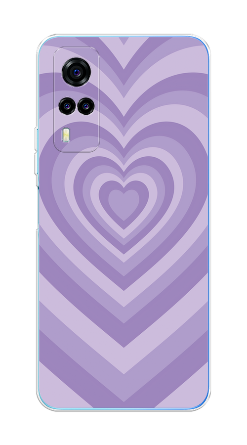 

Чехол на Vivo Y31/Y53s 4G "Violet heart latte", Фиолетовый, 263750-1