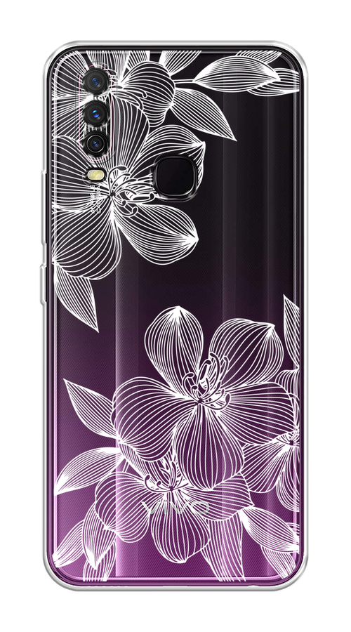 

Чехол на Vivo Y17/Y12 "Крокус", Белый;прозрачный, 261750-1