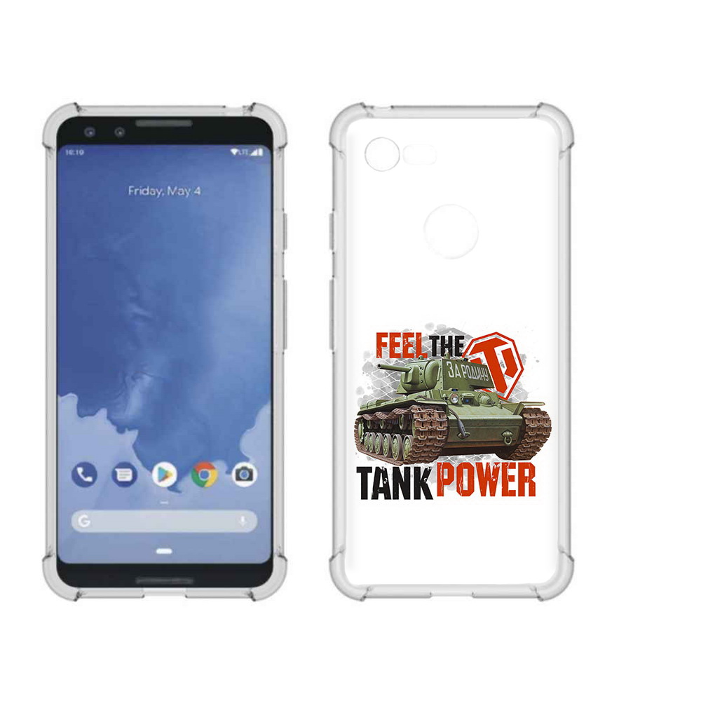 

Чехол MyPads Tocco для Google Pixel 3 Танк, Прозрачный, Tocco