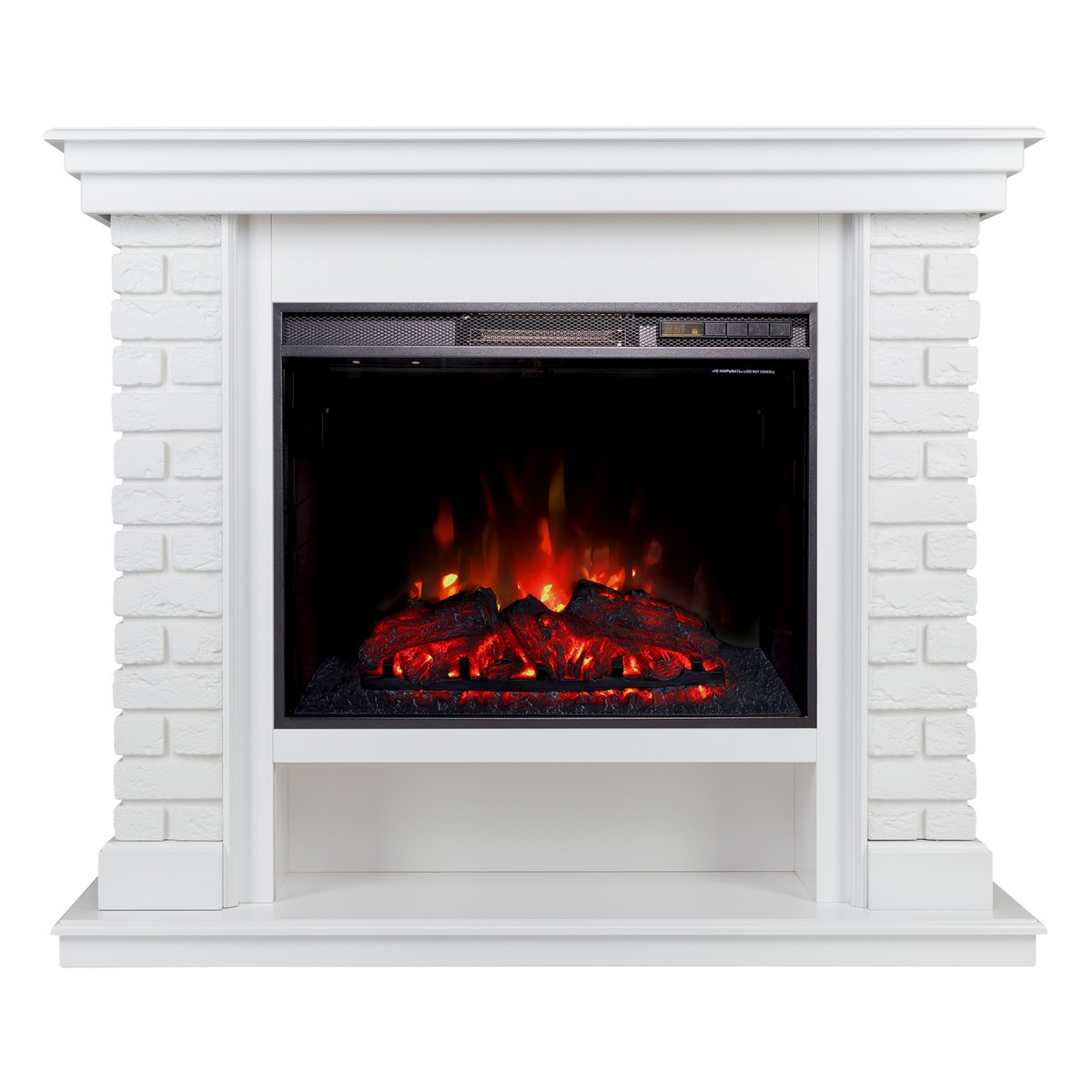 

Электрокамин RealFlame Brixton WT с Sparta 25,5 LED, очаг со звуком, Электрокамин Brixton 25,5 WT с очагом Sparta 25,5