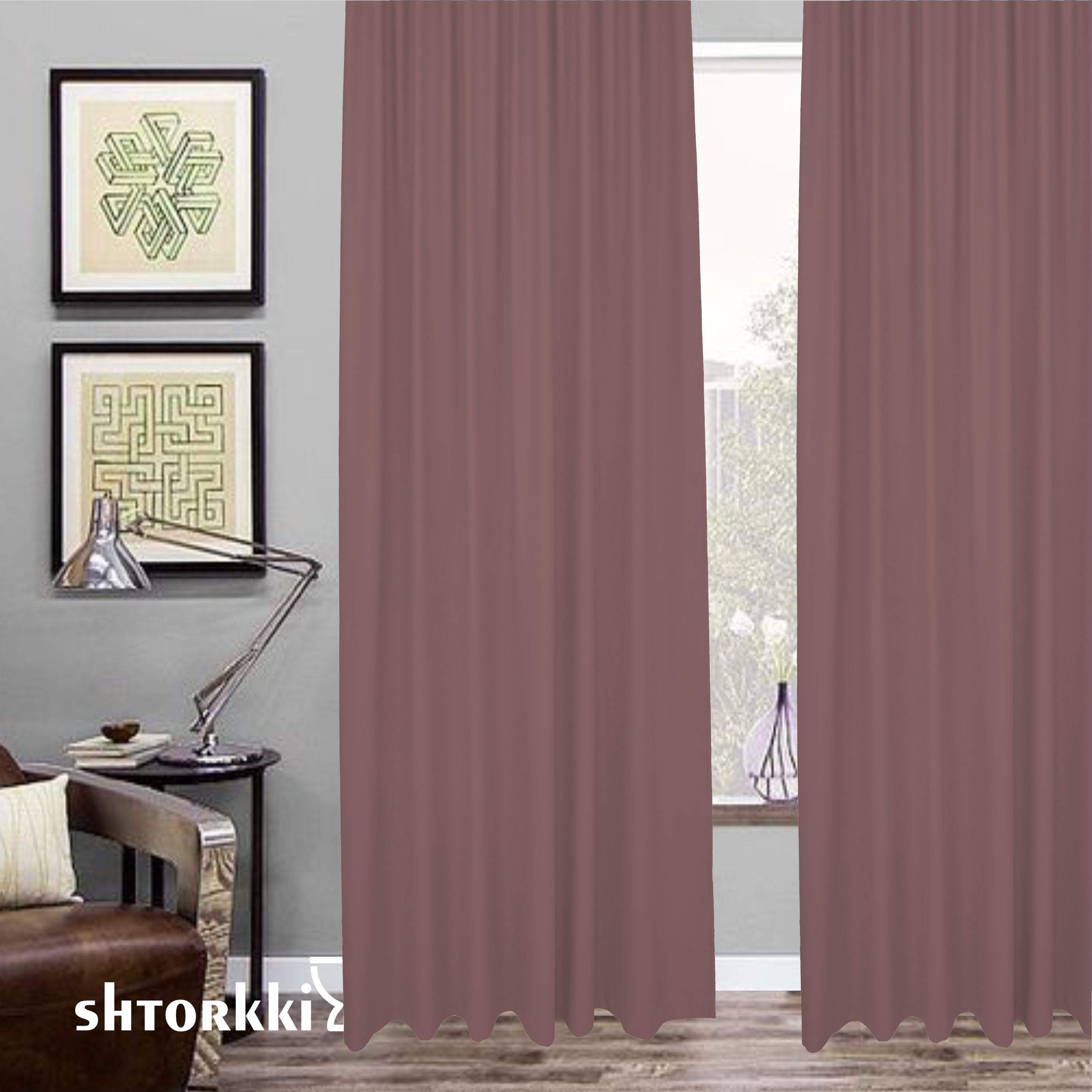 

Шторы shtorkki интерьерные блэкаут Dark Pink 160х270 см, IBL-16