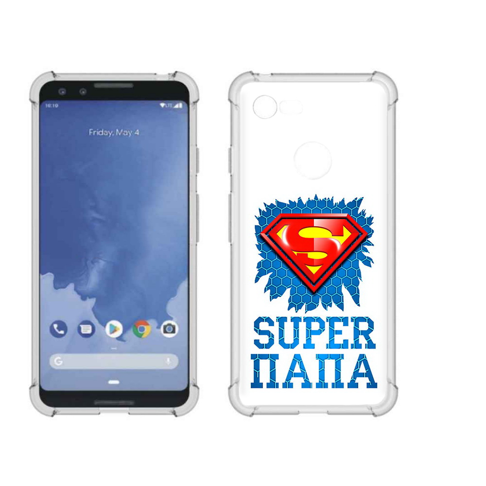 

Чехол MyPads Tocco для Google Pixel 3 Супер Папа, Прозрачный, Tocco