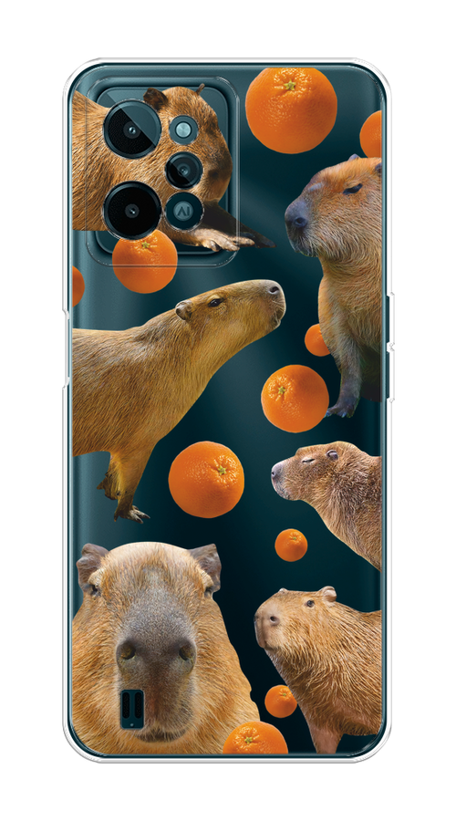 

Чехол на Realme C31 "Капибара и апельсины", Бежевый;оранжевый, 259350-1