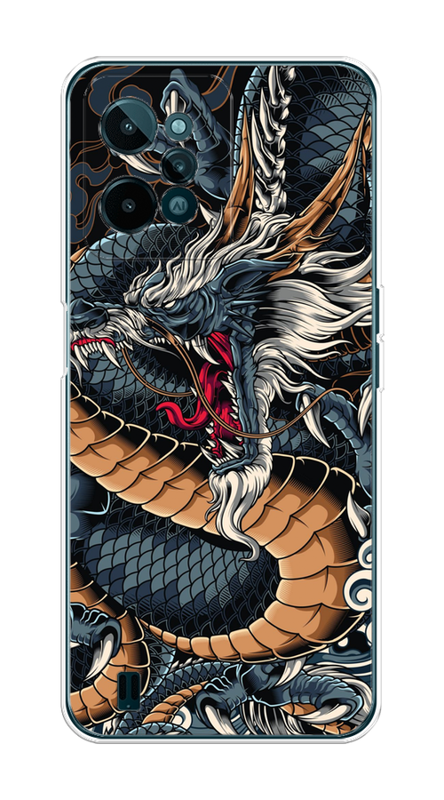

Чехол на Realme C31 "Japanese Dragon", Коричневый;черный;синий, 259350-1