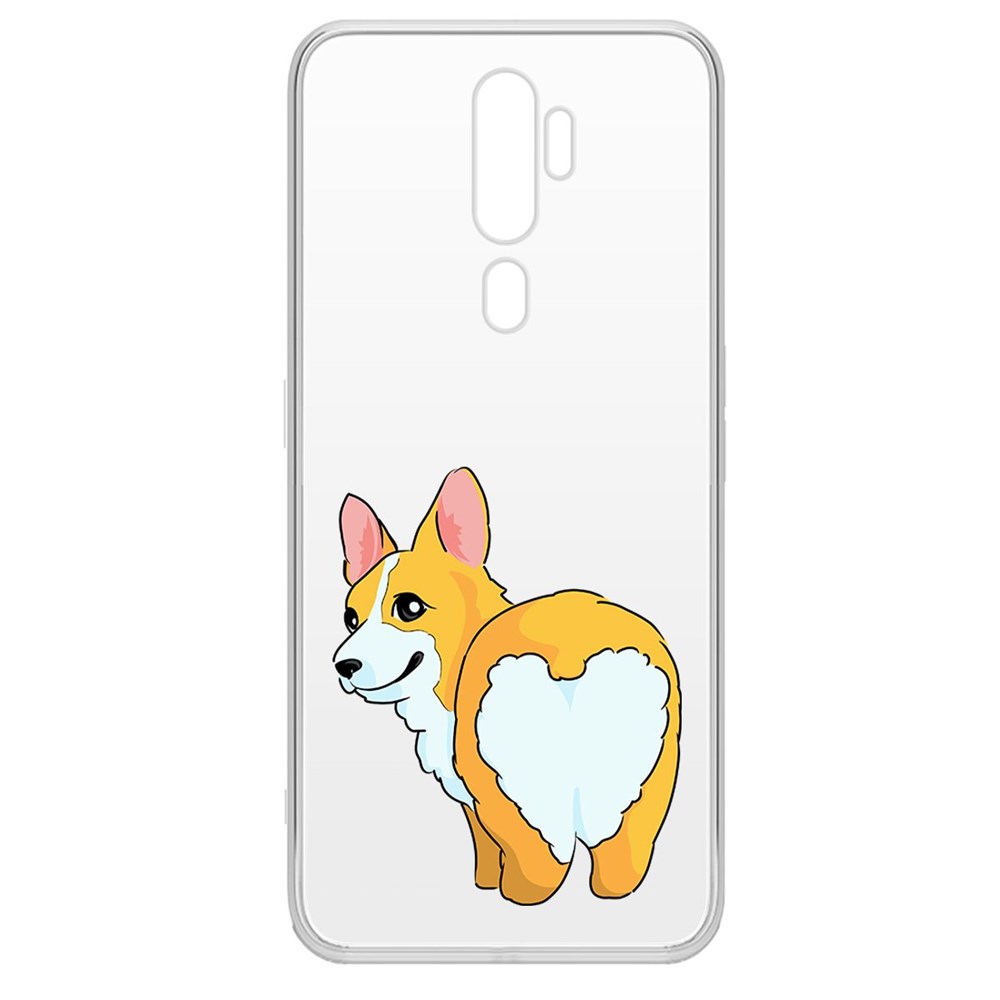 

Чехол-накладка Рисованный корги вид 2 для OPPO A5 (2020)/A9 (2020), Прозрачный