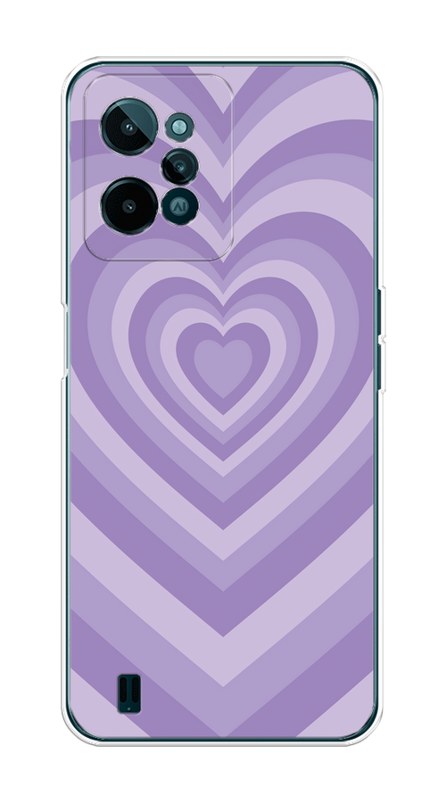 

Чехол на Realme C31 "Violet heart latte", Фиолетовый, 259350-1