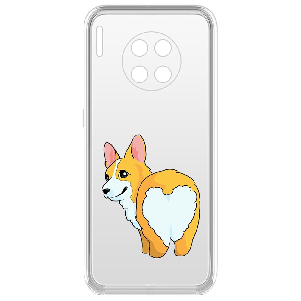 

Чехол-накладка Рисованный корги вид 2 для Huawei Mate 30, Прозрачный