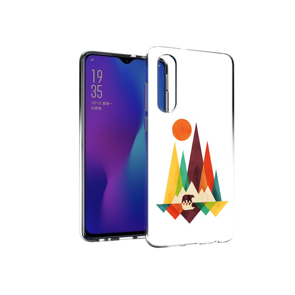 

Чехол MyPads Tocco для Huawei P30 нарисованные горы с медведем, Прозрачный, Tocco