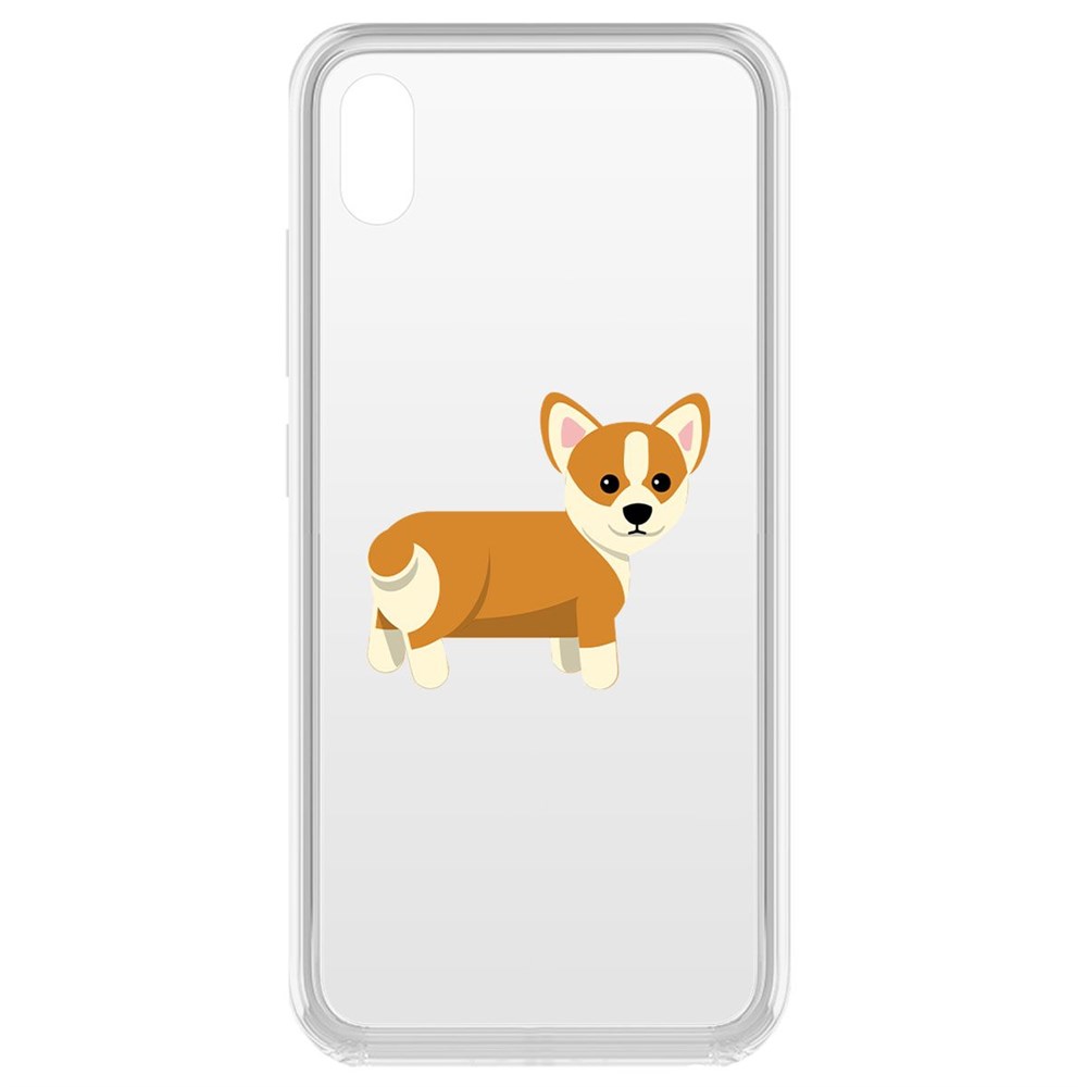 

Чехол-накладка Рисованный корги вид 1 для Vivo Y91C, Прозрачный