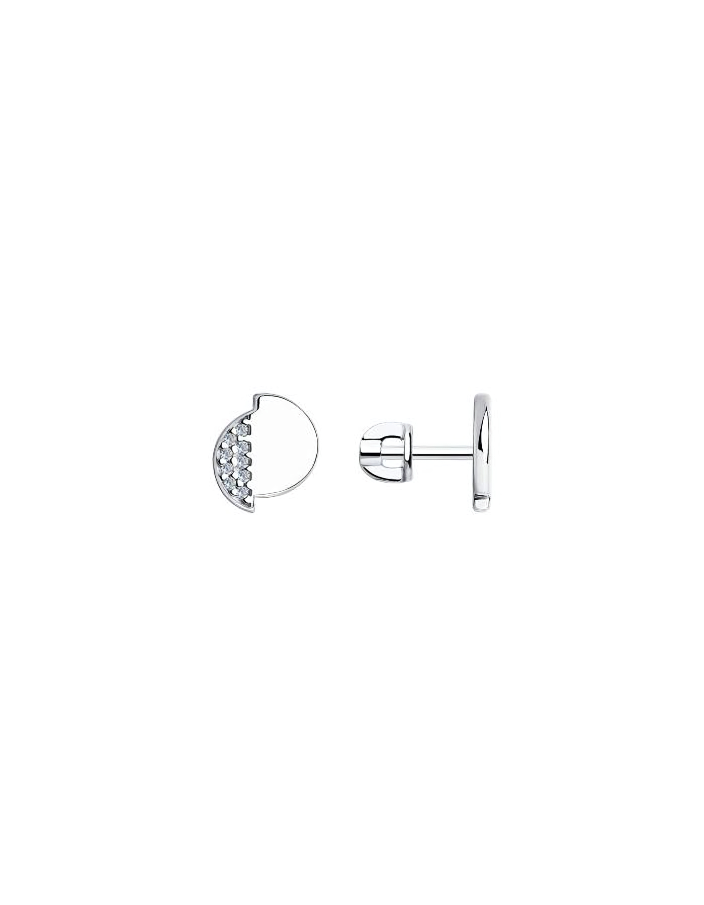 

Серьги пусеты из серебра TEO MAORI 894-122-01410-1, фианит, 894-122-01410-1